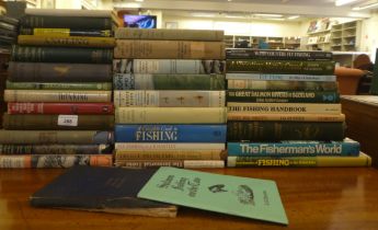 Books, mainly shooting and fishing: to include 'The Woburn Library Fresh Water Fish' by Sir
