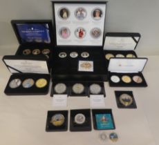 Silver, Jubilee Mint and other proof coins: to include a Charles III presentation set  cased