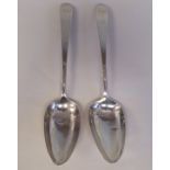 A pair of Irish George III silver Old English pattern tablespoons  possibly Thomas Townsend