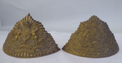 A Sixth and a Seventeenth Lancers helmet plate (Please Note: this lot is subject to the statement