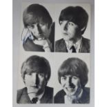 A set of four conjoined, studio head and shoulders monochrome photographic portraits of The Four