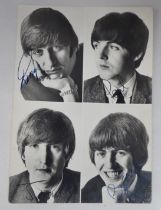 A set of four conjoined, studio head and shoulders monochrome photographic portraits of The Four