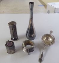 Silver and white metal items: to include mainly condiments  mixed marks