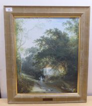 Framed pictures and prints: to include after Henry J Beddington - a lane at Knockholt, Kent