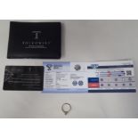 An 18ct white gold diamond solitaire ring with a Tolkowsky Gemmological certificate