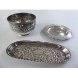 Silver collectables: to include an Armada style dish  Birmingham marks  4.5"dia