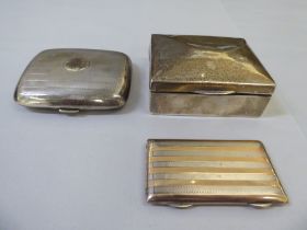 Silver collectables: to include a folding cigarette case with engine turned decoration  London 1901