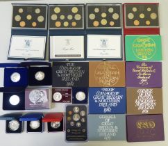 Uncollated mainly British proof coins  mainly boxed: to include a Golden Wedding £5 coin