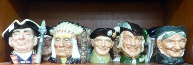 Royal Doulton and other china character jugs: to include 'Guardsman'  D6568