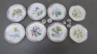 Ceramics: to include Royal Crown Derby china plates; Spode china plates  7" & 8"dia; and Halcion