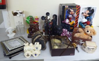 Novelty items and giftware: to include a Mickey Mouse themed telephone  boxed