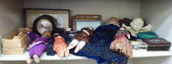 A mixed lot: to include an early 20thC doll, dressed in period costume  19"h; and an Adox camera