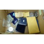 Uncollated British and other proof coins and medallions, mainly boxed: to include a Royal Wedding