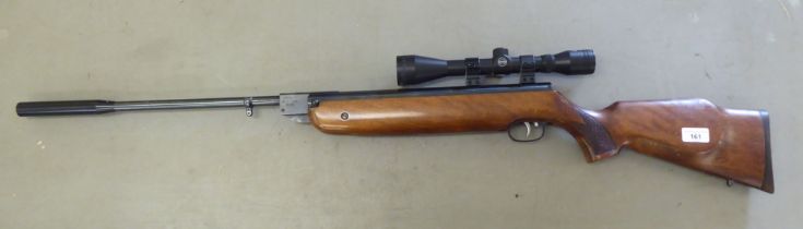 A German .22 calibre air rifle with a Hawke sight