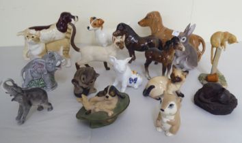 Royal Doulton, Beswick and other china model animals  various sizes