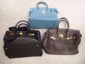 Three dissimilar ladies designer handbags