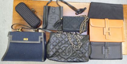 Six dissimilar ladies designer handbags