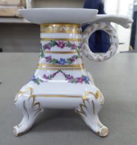 A Dresden porcelain chamberstick