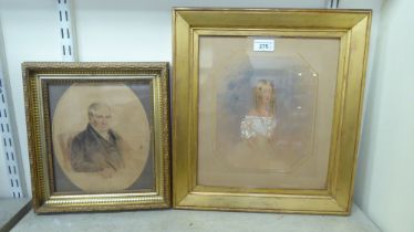 Pictures: to include Sydney Buck - a head and shoulder portrait of a young girl  watercolour