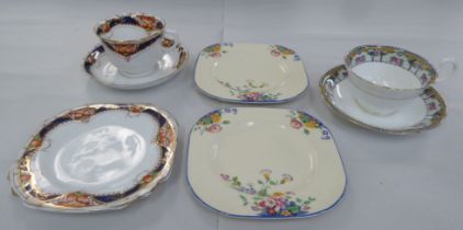 Ceramics and glassware: to include an Aynsley cup and saucer; and a Royal Vale trio