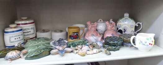 Wade and similar decorative and domestic china: to include teapots; candlestands; Whimsey models;