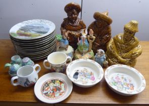 Ceramics: to include a set of twelve Royal Worcester porcelain picture plates by Peter Banett  9"dia