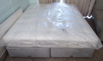 A Hypnos double divan bed base and a Signature mattress  70"w