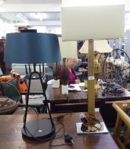 Modern table lamps: to include a giltwood obelisk design example  31"h