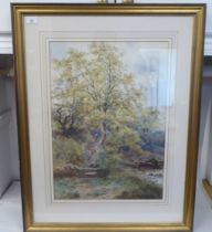 Charles Duncan - 'English Landscape'  watercolour  bears a signature  22" x 16"  framed