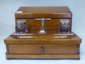 A late 19thC S.Mordan & Co, London Registered Inkstand & Copying Press, including a stationary