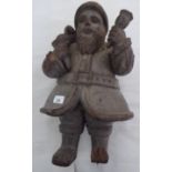 A carved fruitwood figure 'Father Christmas'  20"h
