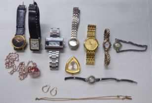 Jewellery and watches: to include a lady's stainless steel bracelet watch