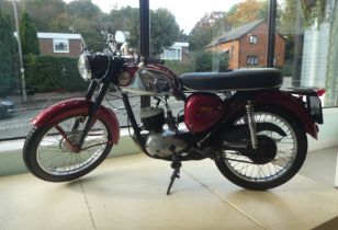 A 1968 BSA Bantam 175 motorcycle (Historical Vehicle), in polychrome red, completely restrored,