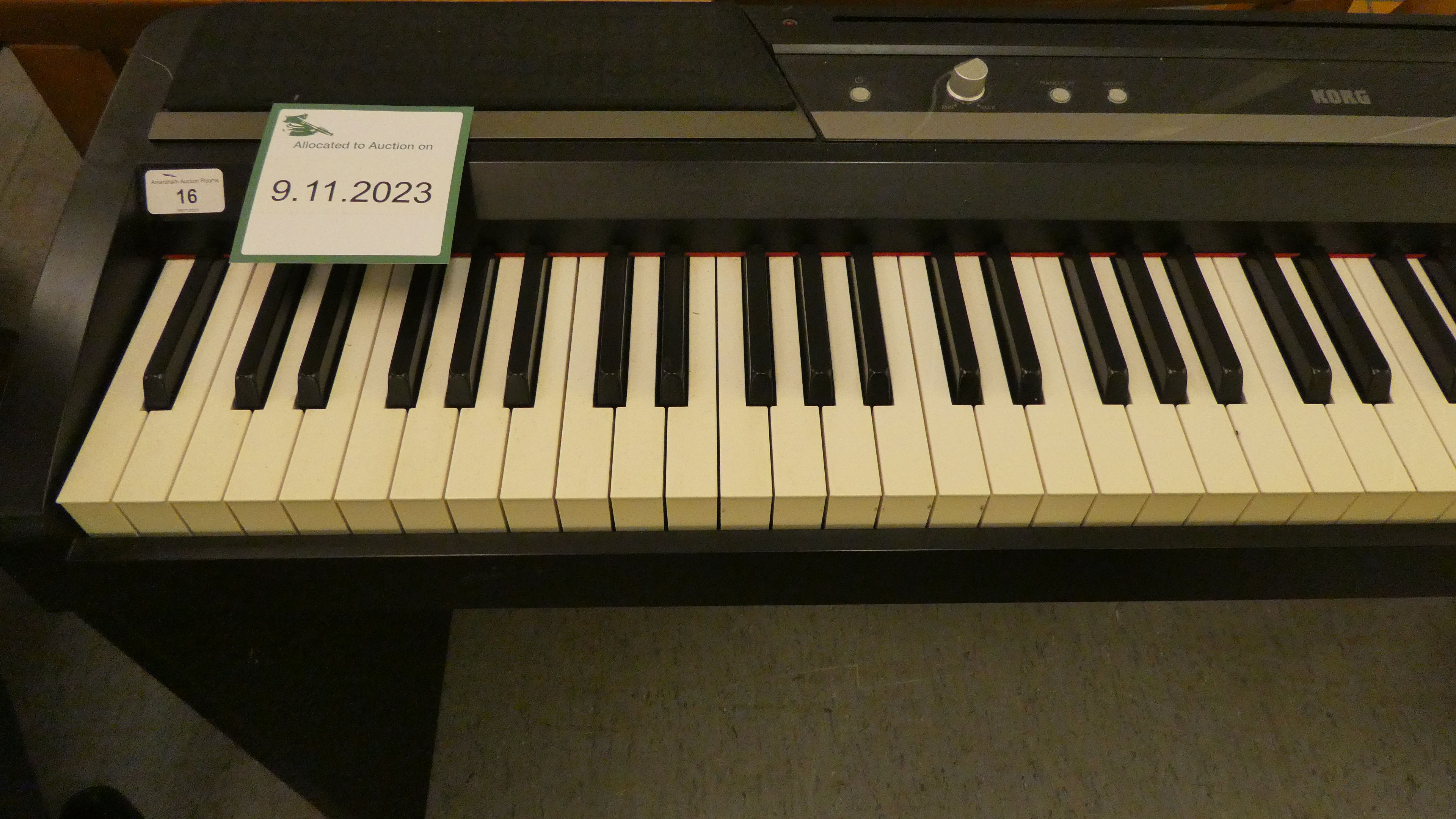 A Korg model no. SP-1705 electric piano  29"h  52"w - Image 3 of 5
