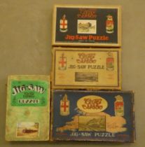 Four vintage jigsaw puzzles: to include 'The Cornish Riviera Express'  boxed  (completeness not