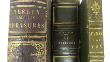 Books, 19thC leather bound issues: to include 'La Normandie'