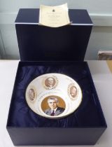 A Wedgwood china bowl, commissioned by the NCR Corporation in tribute to one William S Anderson