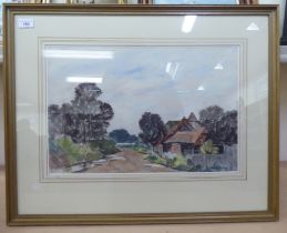 Doreen Allen - 'Hassiobury'  pastel  bears a signature & label verso  12.5" x 19"  framed