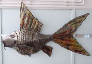 Wall art - a fish  bears initials JR verso & dated 2000  mixed media   51" x 29"