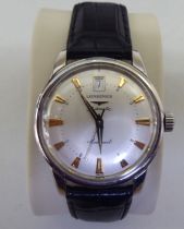 A Longines Conquest Automatic stainless steel cased wristwatch, the movement with sweeping