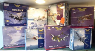 Eight Corgi 1:72 scale models from the Aviation Archive Collection  boxed