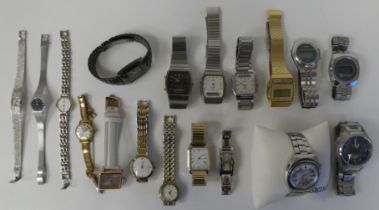 Variously cased and strapped wristwatches: to include examples by Seiko