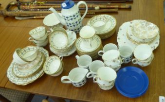 Various china tea sets: to include a Midwinter Roselle pattern example