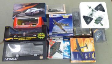 Diecast models vehicles: to include a Corgi Battle of Britain Spitfire  boxed