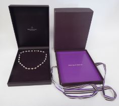 A Beaverbrooks freshwater pearl necklace  boxed with original certificate of sale