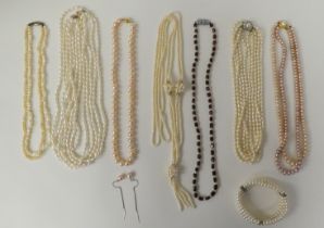 Graduated pearl necklaces; and similar items of personal ornament