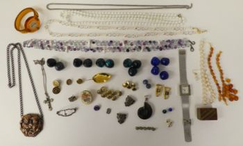 Costume jewellery: to include marble effect and clear beads; and themed buttons