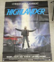 A French film poster 'Highlander'  46" x 61"