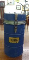 A vintage Thermos camping, four capacity storage container of cylindrical form  14"h