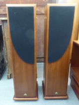A pair of Castle Severn 2 wooden cased, floorstanding speakers  32"h